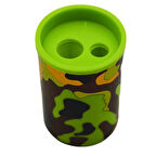 Puti Çift Bıçaklı Hazneli Kamuflaj Kalemtıraş (DMS-064)