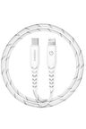 C94 NyloFlex 1.5M 100W Type-C to Lightning PD Hızlı Şarj Kablo - Beyaz