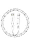 C89 NyloFlex 1.5M 3A USB to Lightning Hızlı Şarj Kablo - Beyaz