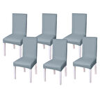 6lı Balpeteği Desen Likra Kumaşlı Tüylenmez Yikanabilir Sandalye Örtüsü Sandalye Kılıfı