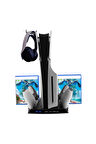 P5D-002 PS5 Slim Disk/PS5 Slim Dijital Uyumlu Stand Şarj Cihazı Soğutucu Fan