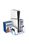PG-TECH GP-521 PS5 Slim Disk/PS5 Slim Dijital Uyumlu Multifonksiyonel Soğutucu Fan Şarj Stand