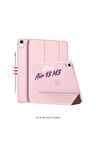 iPad Air 13 2025 M3 Çip Uyumlu Standlı Katlanabilir Fuchsia Smart Cover Tablet Kılıfı