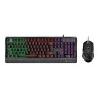 Vertux Orion Ergonomik Arkadan Aydınlatmalı Kablolu Oyuncu Gaming Klavye Mouse Set