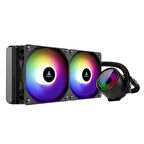 Segotep Bevere 240 Argb Siyah Sıvı İşlemci Soğutucusu Am5 Ve Lga1700 Uyumlu