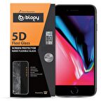 Blogy iPhone 8 / 7 ile Uyumlu Flexi 5D Ekran Koruyucu Black
