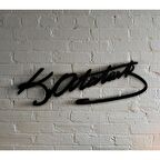 Dekoratif Ahşap Kesim Atatürk İmzası Duvar Ev Ofis Dekoru Süs 