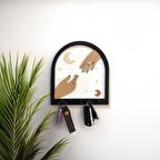 CajuArt Birbirine Uzanan Eller Sevgi Özlem Tema Katmanlı Askılık Duvar Anahtarlık