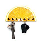 CajuArt Ahşap Yarım Portakal Mutfak Hol Duvar Askılık Duvar Süsü