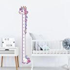 CajuArt Sevimli Unicorn Ahşap Kaliteli Çocuk Odası Boy Ölçer Dekor