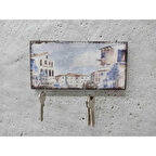 Dekoratif Ahşap Anahtarlık Askılık Eski Binalar