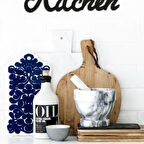 Dekoratif Kitchen Mutfak Yazılı Ahşap Duvar Tablo Dekor