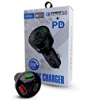 Cep Telefonu Araç Şarj Soketi 55W Quick Şarj Usb+Type c