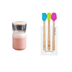 Vagonlife XC-557 700ml Pembe Çelik Saklama Kabı + Silver Crest SPT-03 3 Lu 26CM Silikon Bambu Spatula