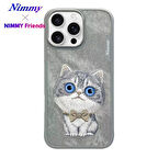 iPhone 16 Pro Uyumlu 3D Göz Kedi Detaylı Gerçek Nakış İşlemeli Kabartmalı New Big Eyes Kılıf