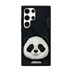 Samsung S24 Ultra Uyumlu 3D Göz Panda Detaylı Gerçek Nakış İşlemeli Kabartmalı Big Eyes Kılıf