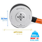 T-Motor MN4110 340KV Brushless Fırçasız UAV Motor Multikopter Multi-rotor Quadcopter Hexacopter Drone Motoru