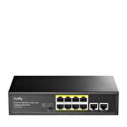 Cudy FS1010PG 8 Port 10/100Mbps PoE+ 120W PoE, 2 Uplink Portlu VLAN CCTV Rack Mount Metal Switch
