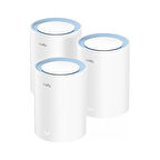 Cudy Router M1200 3-Pack Ac1200Mbps 2.4Ghz/5Ghz Ap/Re/Wısp Mu-Mımo Kablosuz 3'Lü Mesh Wi-Fi Sistemi