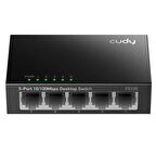 Cudy FS105 5Port 10/100Mbps Duvar Montajlı Metal Masaüstü Switch