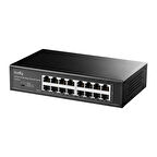 Cudy FS1016 16Port 10/100Mbps 1,6 Gb/sn Metal Kasa Rackmount Masaüstü Switch