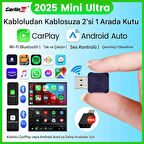 carlinkit Mini Ultra 5.0 Kablosuz CarPlay & Android Auto Adaptörü Tak Çalıştır 2in1 Dual WiFi Hızlı Bağlantı