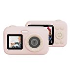 SJCAM FunCam+ Dual Screen H.264 Çocuklar için Fotoğraf Makinesi FullHD 1080p 44MP 2.4” + 1.3" Çift Ekran 650mAh Pembe
