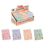 Mikro Not Defteri Çizgili Çiçek Desenli