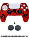 PS5 Dualsense Red Dead Redemption Desenli Koruyucu Silikon Kılıf + Analog silikon Koruyucu