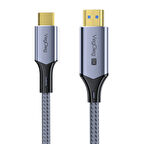 Veggieg Type-C to HDMI Kablo 8K 60Hz 4K 240Hz HDR 3D 48Gbps Örgülü USB-C to HDMI Kablo 2 Metre