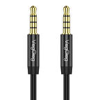 VegGieg 3.5mm Jack TRRS Hi-Fi AUX Mikrofon ve Ses Kablosu 1 Metre