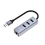 Veggieg USB 2.0 to 100Mbps Ethernet Çevirici ve 3 Portlu USB Hub Çoklayıcı