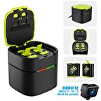 GoPro İkili Şarj Cihazı + 2 ADET Yedek Batarya ( GoPro Hero12 Black / Hero11 Black / Hero10 Black / Hero9 Black İçin )
