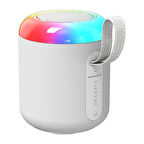 Earldom A38 RGB Işıklı Süper Bass BT 5.3 Kablosuz Hoparlör - Beyaz