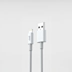 DVIP L33 6A 120W UsbA to Lightning Data ve Hızlı Şarj Kablosu 1M Beyaz