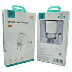 20W + 18W PD Çift Girişli Şarj Seti Usb Type-C DVIP N34