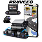 Pruveeo D90-4CH FHD Wi-Fi GPS + 128GB SD Kart