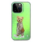 ZuckBear iPhone 15 Pro Max Kılıf Hologramlı Mekanik Tuşlu French Riviera Kapak