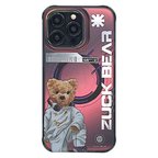ZuckBear iPhone 15 Pro Kılıf Hologramlı Mekanik Tuşlu M-Safe Şarja Uygun New York Never Sleeps Kapak