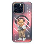 ZuckBear iPhone 15 Pro Kılıf Hologramlı Mekanik Tuşlu M-Safe Şarja Uygun New York Never Sleeps Kapak