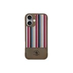 Santa Barbara Polo Racquet Club iPhone 16 Kılıf Isaac Süet Pu Deri Çift Desenli Kapak