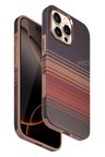 Fuchsia iPhone 15 Pro Max ile Uyumlu HBC-377 Kevlar Slim Kablosuz Şarj Özellikli Kapak - Gün Batımı