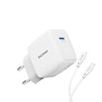 Ricomm 20W GaN USB-C Şarj Aleti iPhone & iPad & Samsung & Xiaomi Uyumlu QC4.0 PD Hızlı Şarj Cihazı + 2 Metre Type-C 60W Şarj Kablosu