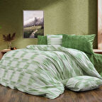 Keep London Home Series Natural Cotton(Doğal Pamuk) Tek Kişilik Nevresim Takımı-Yeşil