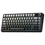 Aula F75 Max Mekanik RGB TKL Reaper Switch Kablosuz Makrolu Hot Swap Klavye Gri