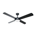 Dlc Levante Bakır Motor 122cm Led Tavan Vantilatörü Siyah