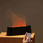 Polham Kumandalı Renkli Alev Görselli Ev ve Ofis İçin Hava Nemlendirme Cihazı, Koku Eklenebilir Hava Difüzörü