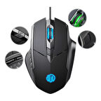 Polham Süper Sessiz 1.5 Metre Kablolu 7200 DPİ Ergonomik Oyuncu Mouse, Gecikmesiz Universal Süoer Mouse