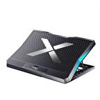 Polham Ultra Sessiz 6 Fanlı Laptop Soğutucu Stand, Led Işıklı Gaming Laptop Soğutucu 6 Kademeli