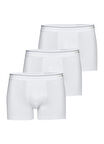 Blackspade Erkek Beyaz Boxer Pamuklu 3'lü Paket 9670